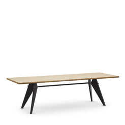 EM Table 260 x 90 Natural Solid Oak-Deep Black Smooth - view 1