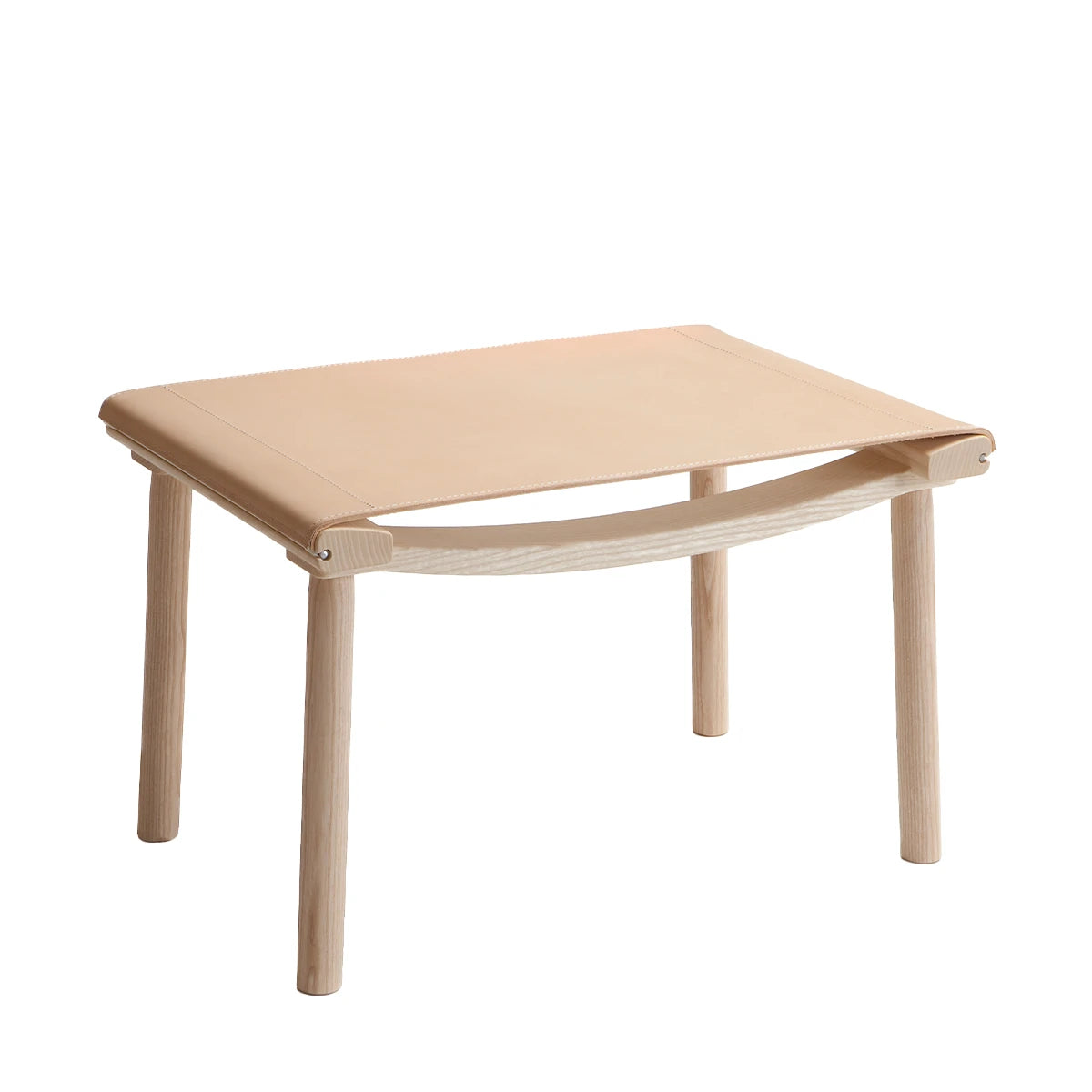 December Ottoman Nude Leather Oak - view 1