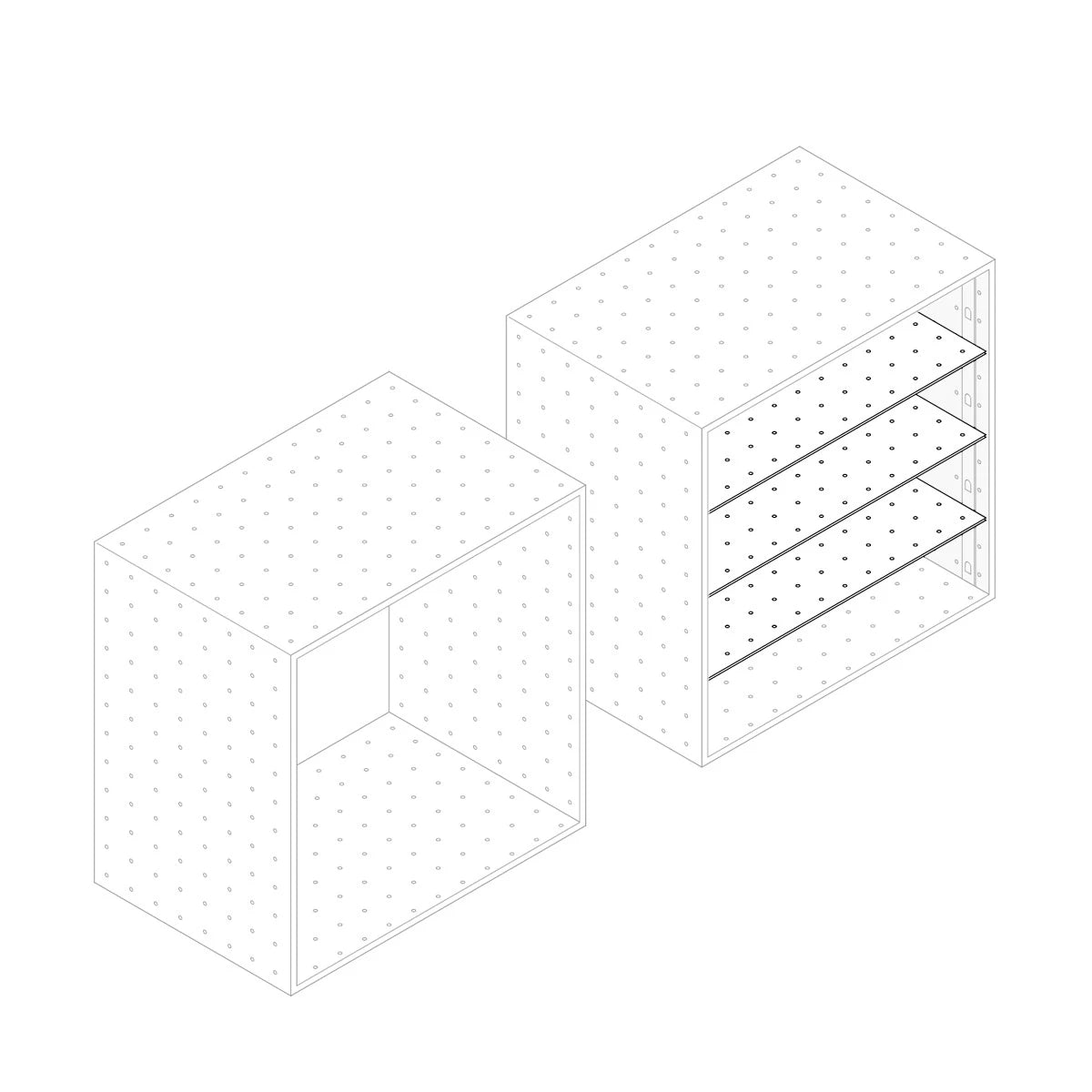 center center Shelf for Open module 3sizes - view 1