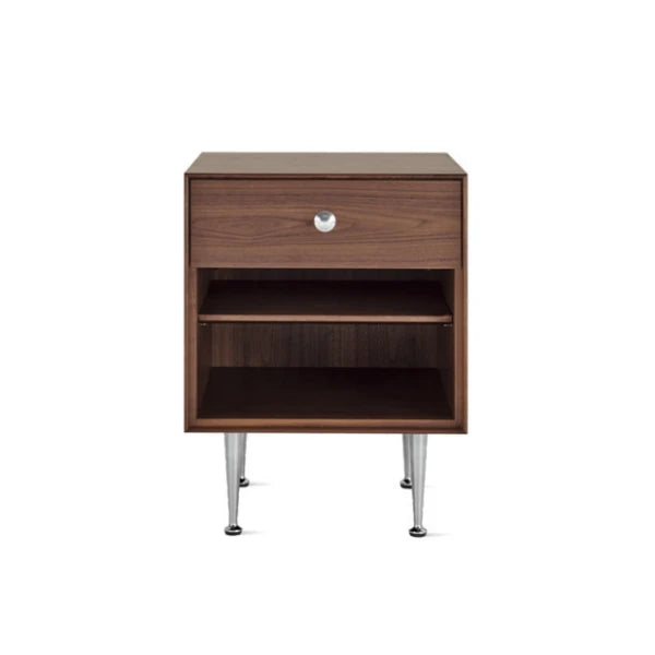 Nelson Thin Edge Walnut Bedside Table - view 1