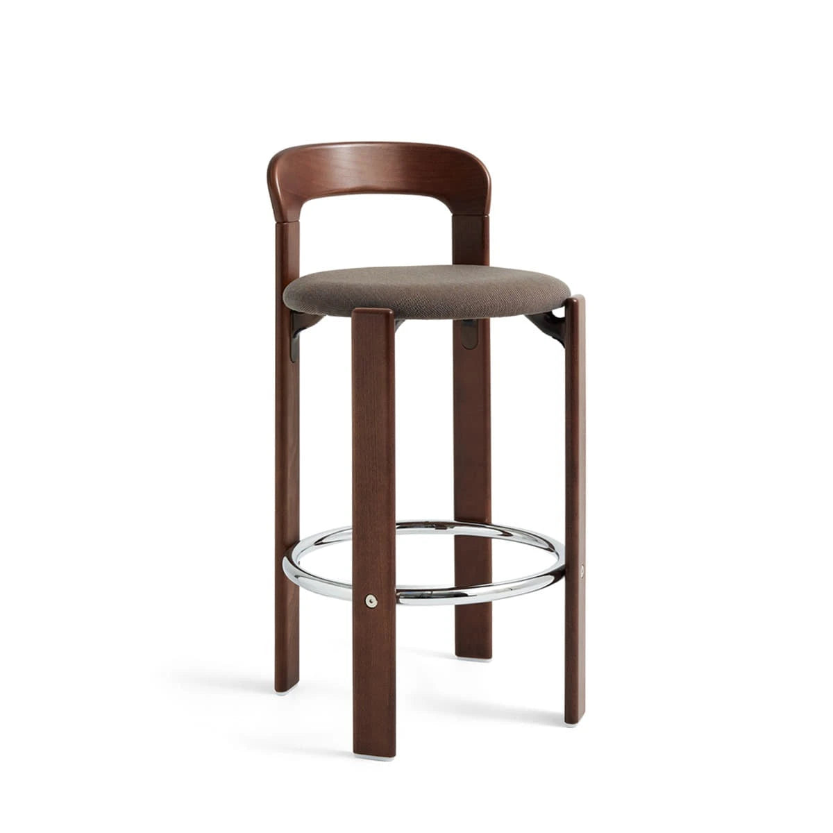 Rey Bar Stool Low Umber Brown- Uph. Steelcut Trio 376 - view 1