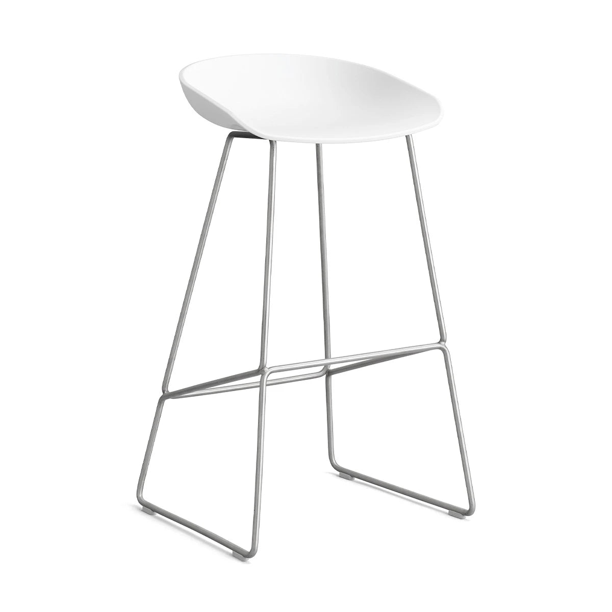 About a Stool AAS38 2 sizes White-Stainless Steel - view 1