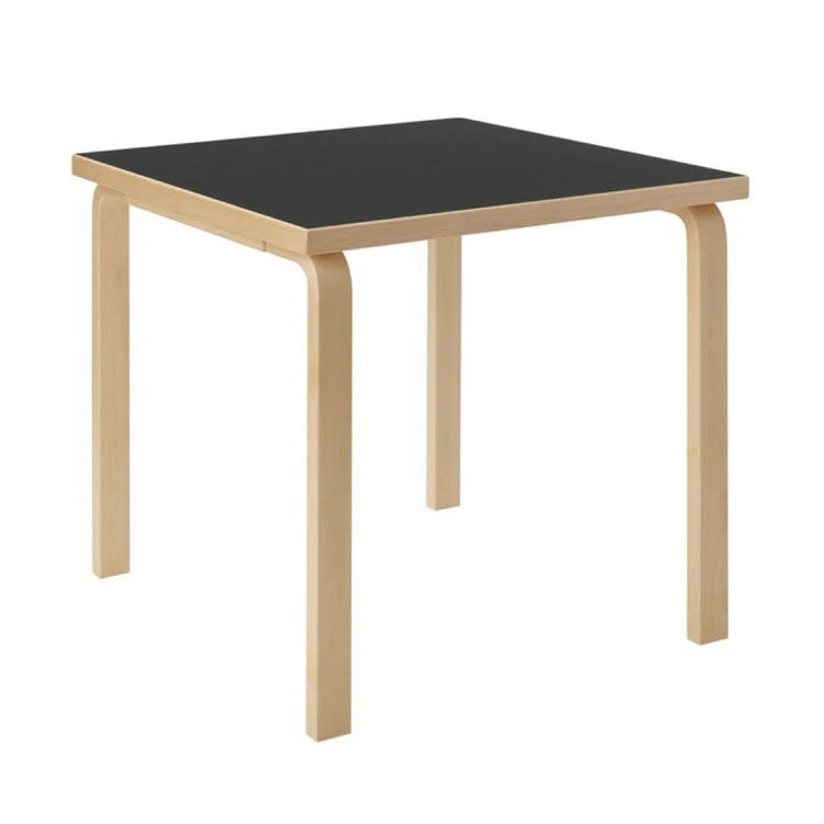 Table 81C 750 x 750 Black Linoleum Birch Dining Table - view 1