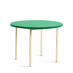 Two Colour Table Ø105 Green Mint-Ivory - view 1