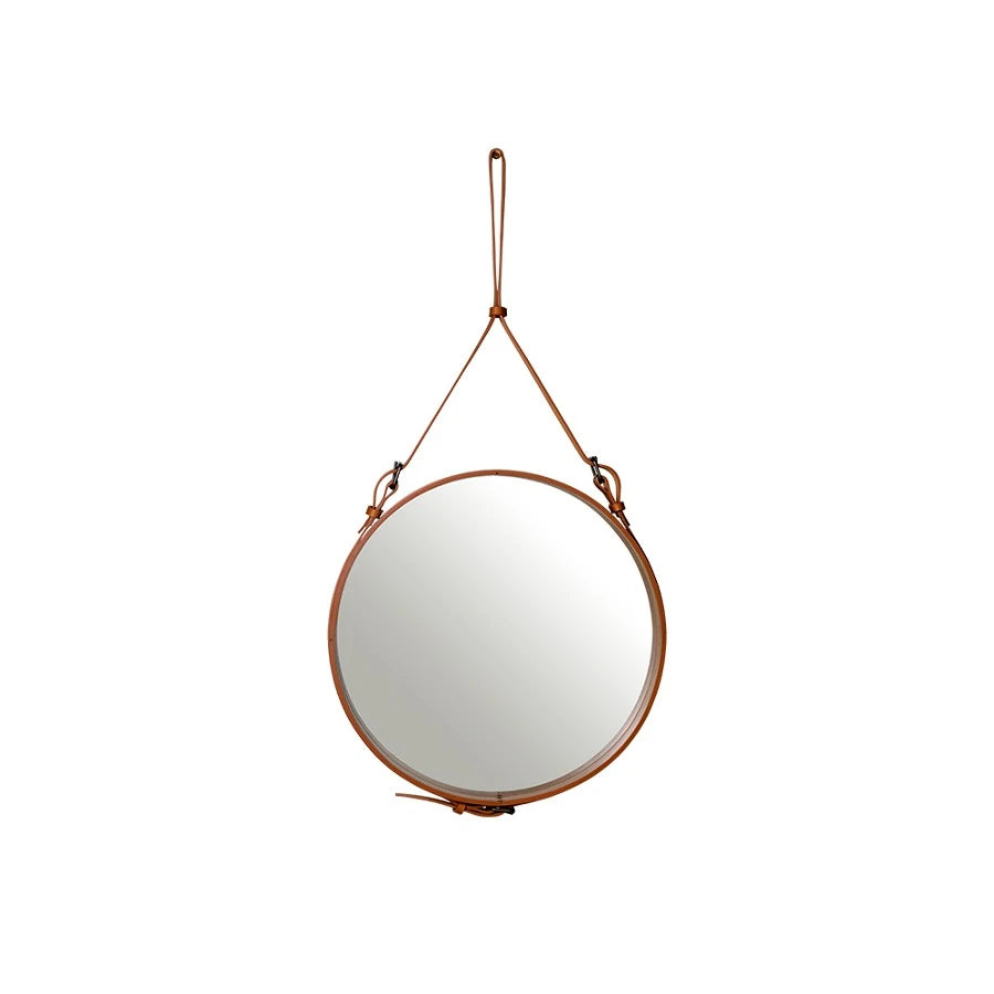 Adnet Wall Mirror Small dia.45 Tan - view 1