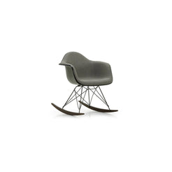Eames Upholstered Molded Plastic Armchair, Rocker Base - Grey - view 1