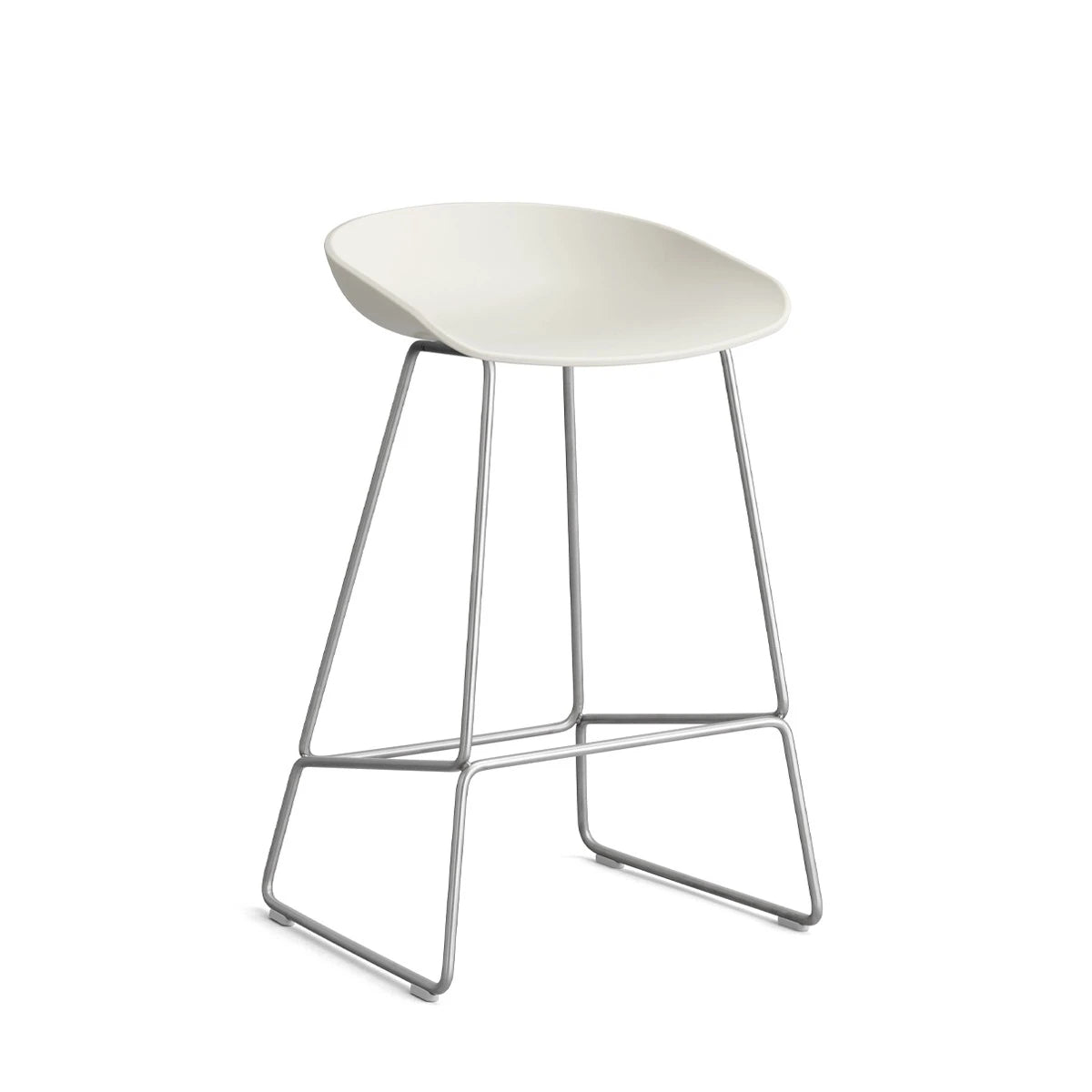 About a Stool AAS38 Low Melange Cream-Stainless Steel Felt Glider Chair - view 1