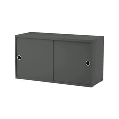 String System Cabinet Sliding Doors 78 Dark Grey - view 1
