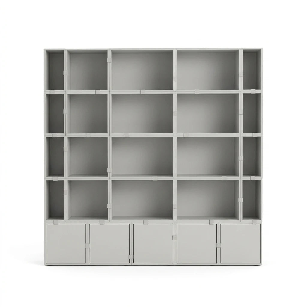 Stacked Storage Bookcase Grey - view 1