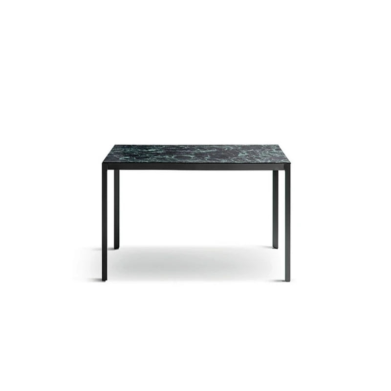 Half a Square Table - Marble Verde Alpi / Pewter - view 1