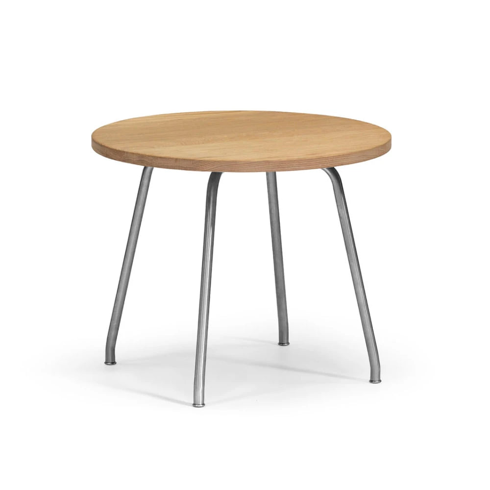 CH415 Oak Oil Stainless Steel Side Table - view 1