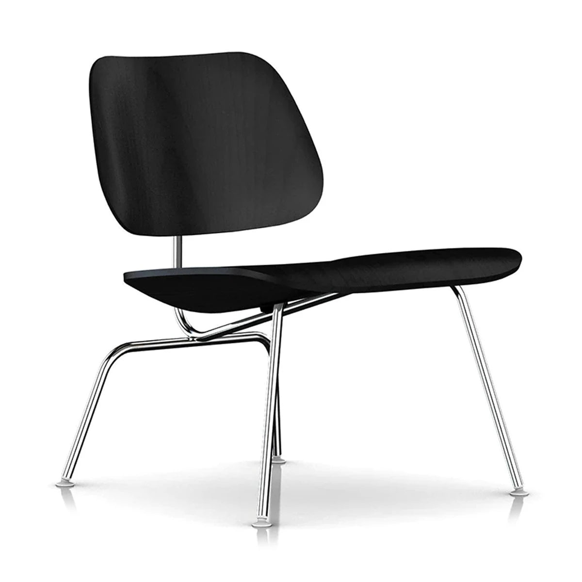 Eames Molded Plywood Lounge Chair Ebony-Chrome Base (LCM) - view 1