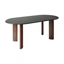 Oval Stone Dining Table - view 1