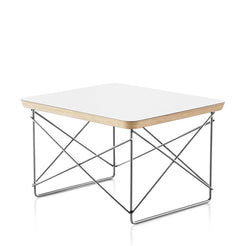 Eames Wire Base Low Table White Top-Chrome Base - view 1