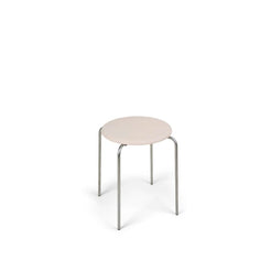 Petit Rond Stool Stainless Steel/Natural Leather - view 1