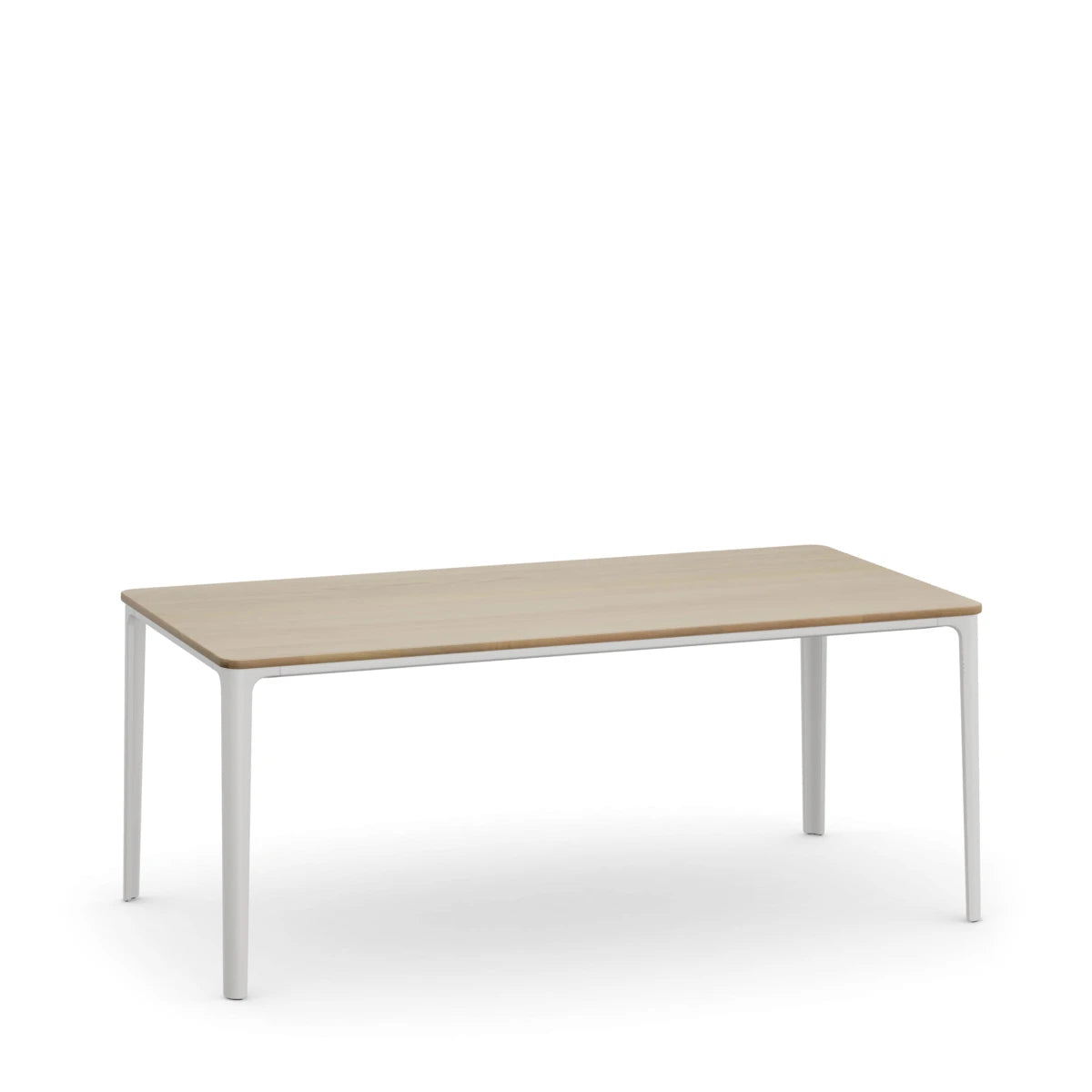Plate Dining Table 90 x 180 Solid Natural Oak-White - view 1