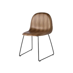 3D Dining Chair Sled Black/American Walnut - view 1