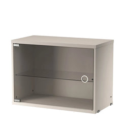 Display Cabinet with Swing Glass Door Beige - view 1