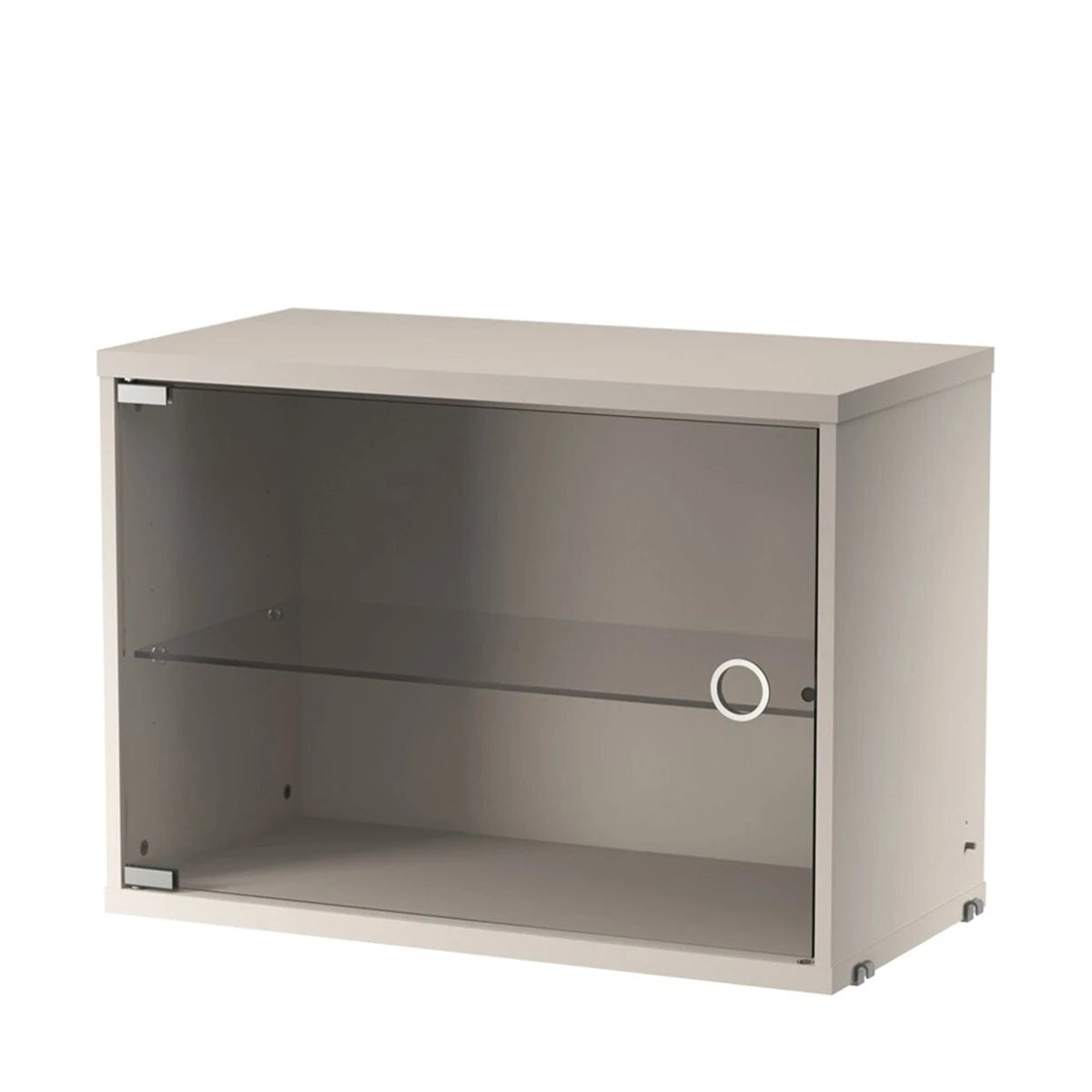 Display Cabinet with Swing Glass Door Beige - view 1