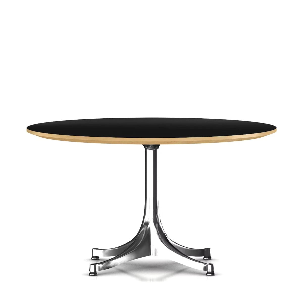 Nelson Pedestal Coffee Table Ø 72 Black-Aluminum - view 1