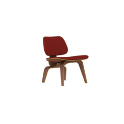 Eames Molded Plywood Lounge Chair, Wood Base - Fabric Upholstered - view 1