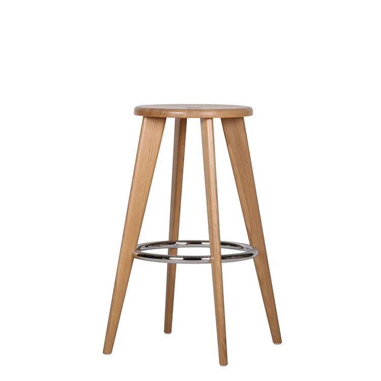 Tabouret Haut Oak Natural Bar Stool - view 1