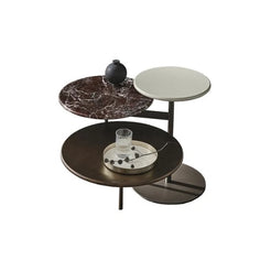 Tris Red Marble Coffee Table - view 1
