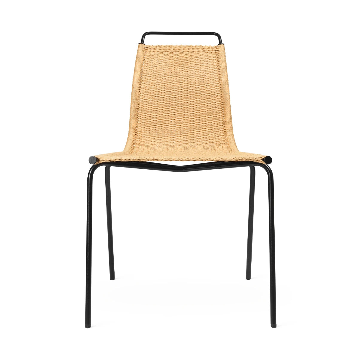 PK1 Chair Black Steel Natural Paper Cord - view 1