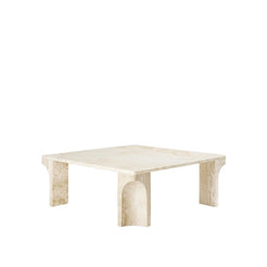 Doric Coffee Table 80 x 80 White Travertine - view 1