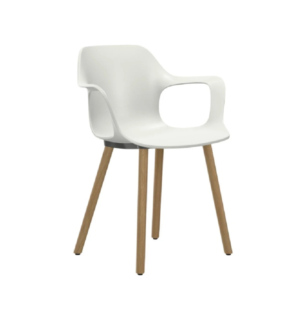 HAL RE Arm Wood Cotton White Oak Armchair - view 1