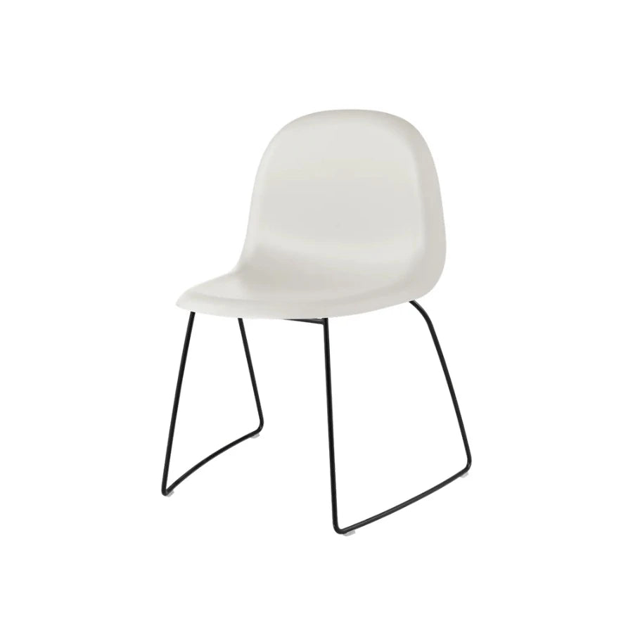 3D Dining Chair Sled Black/Alabaster White - view 1