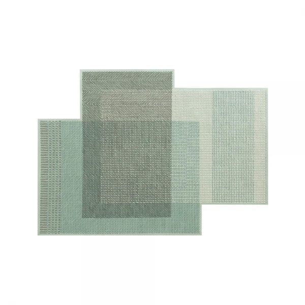 Canvas Geo Rug - Green - view 1