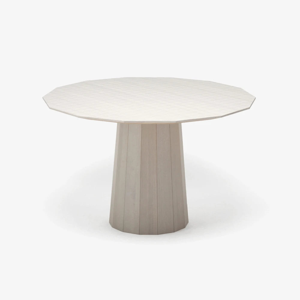 Colour Wood Dining Table 120 Gray Grid - view 1