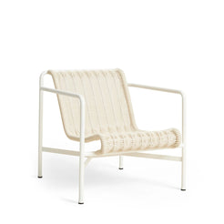 Palissade Cord Lounge Chair Low Cream White - view 1