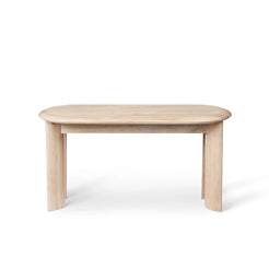 Bevel Oak White Oiled Bench - view 1