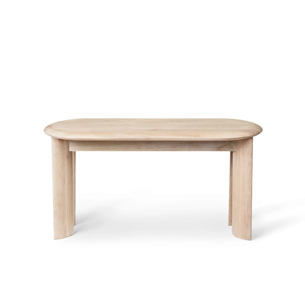 Bevel Oak White Oiled Bench - view 1