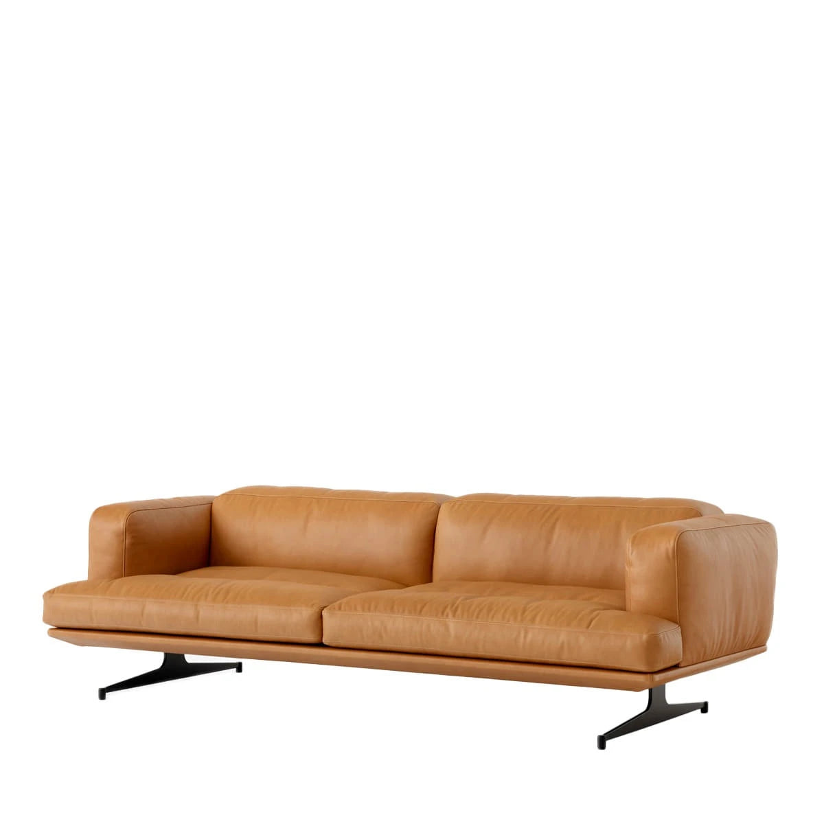 Inland Sofa AV23 Novel Cognac Leather-Black Steel - view 1