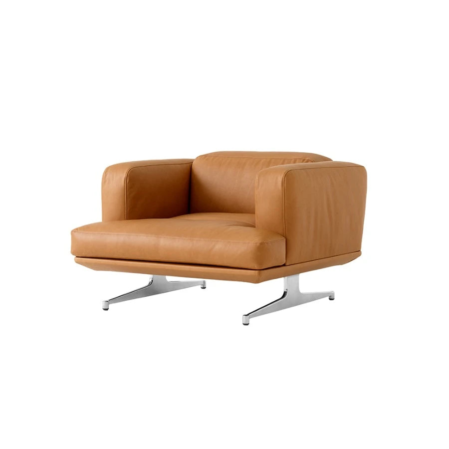 Inland Lounge Chair AV21 Aluminum/Noble Cognac Leather - view 1