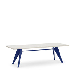 EM Table 240 x 90 Ivory HPL-Bleu marcoule smooth - view 1