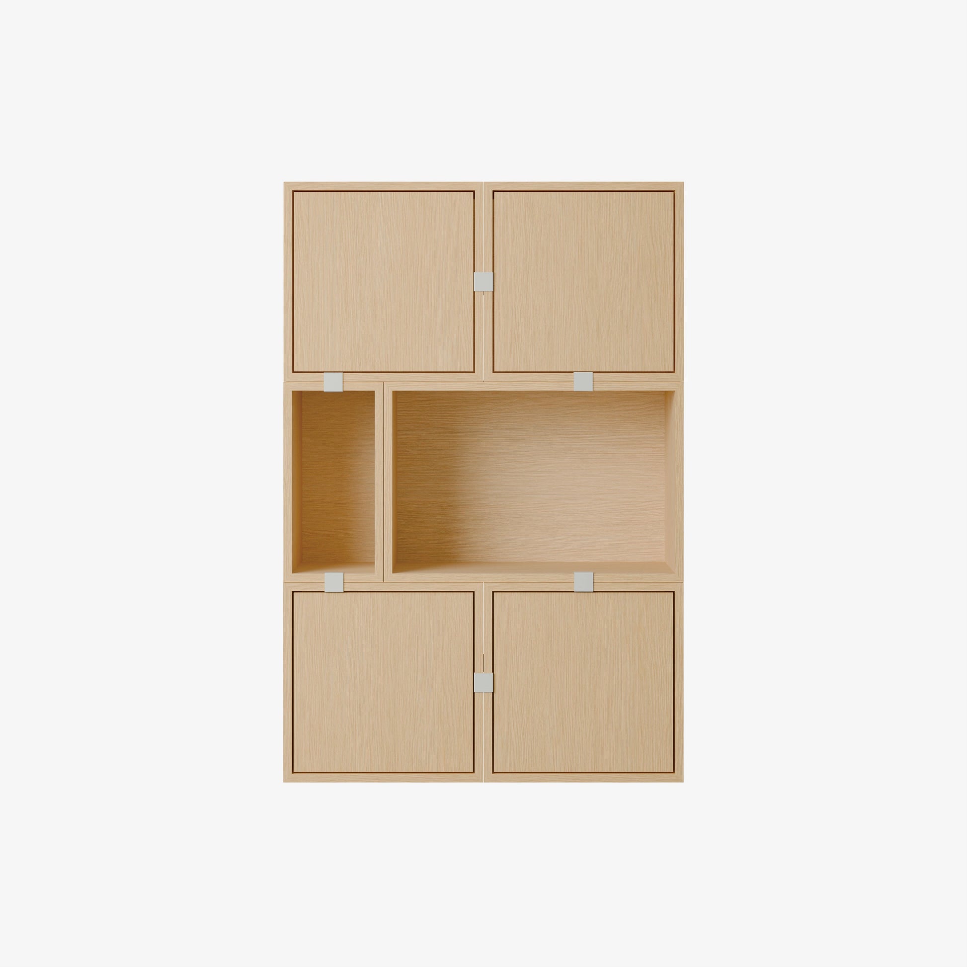 Stacked Storage System Sideboard Config.4 Oak - view 1