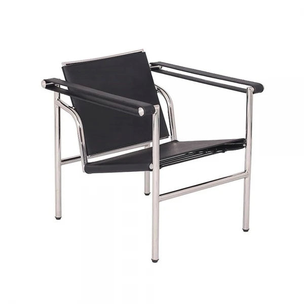 LC1 Armchair Leather/Chrome Frame - view 1