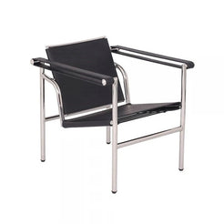 LC1 Armchair Leather/Chrome Frame - view 1