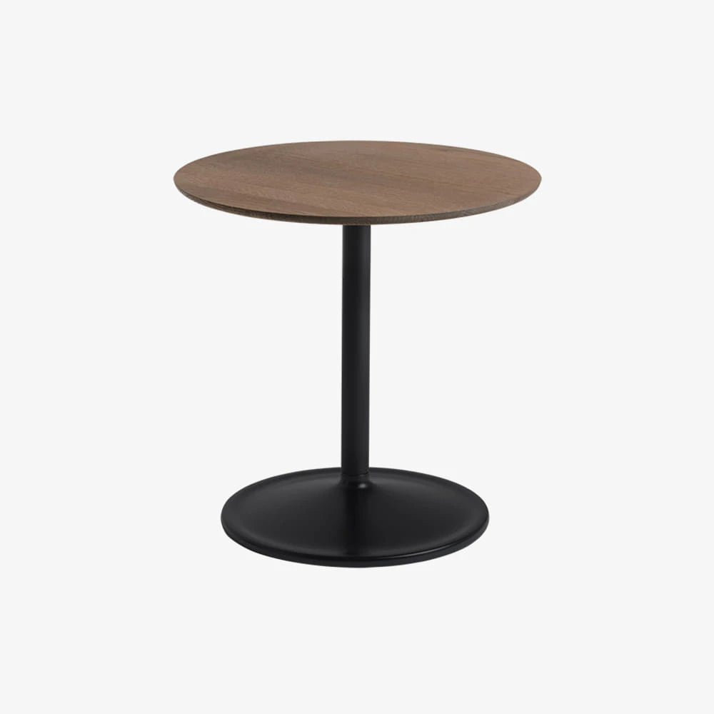 SOFT SIDE TABLE 48 x 48 SOLID SMOKED OAK/BLACK - view 1