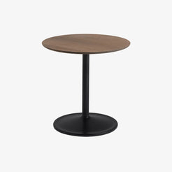 SOFT SIDE TABLE 48 x 48 SOLID SMOKED OAK/BLACK - view 1