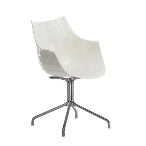 Meridiana Armchair Chromed White - view 1