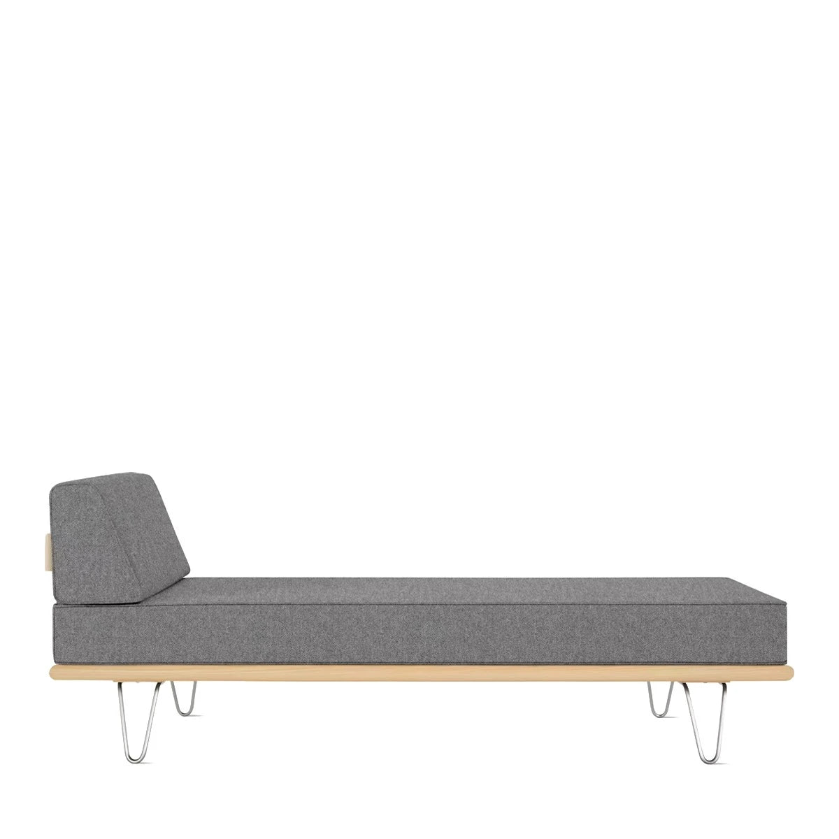 Nelson Daybed With End Bolster White Ash - Feather Grey - view 1