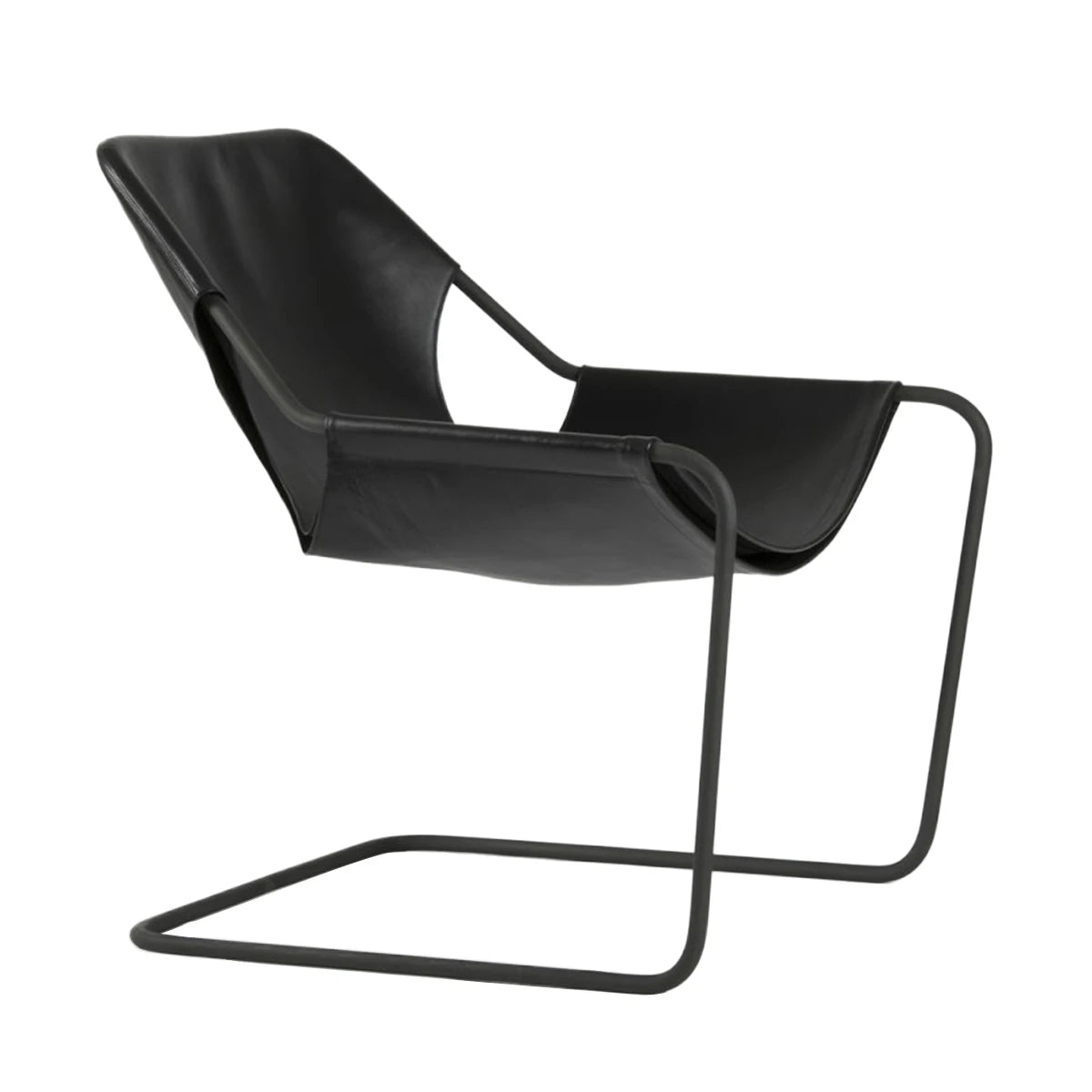 Paulistano Armchair Leather Matt Black - view 1