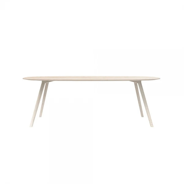 Meyer Oval Table - Waxed Ash with White Pigment - view 1