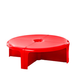 4/4 Table & Shelf Red - view 1