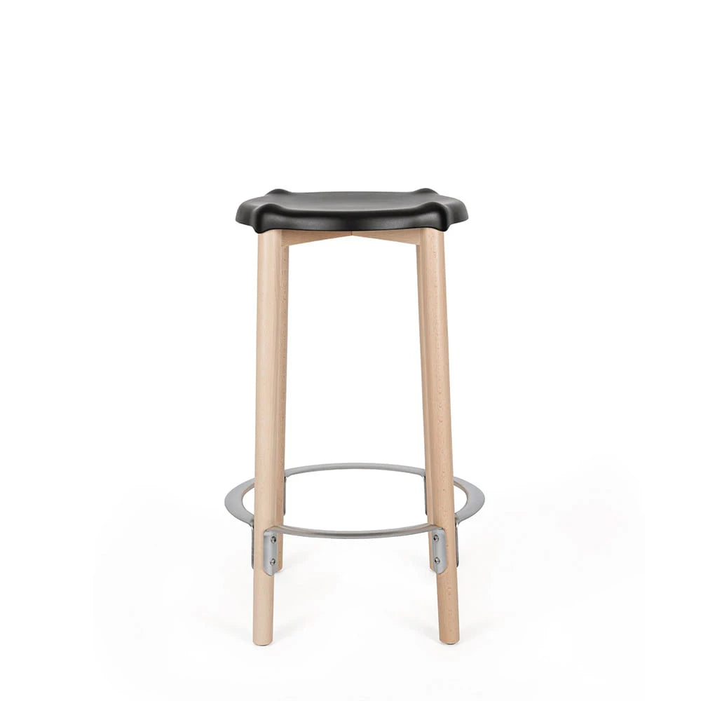 Puel Black/Natural High Stool - view 1